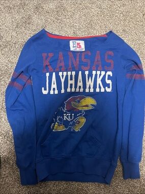 Kansas Jayhawks Blue Crewneck Sweatshirt